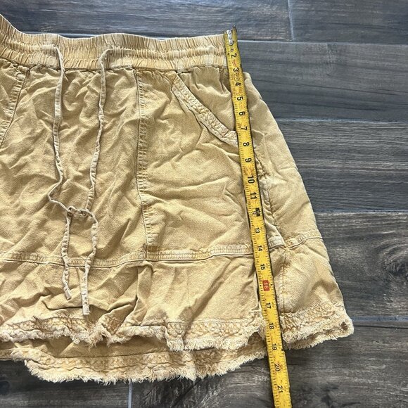 pilcro anthropologie Yellow Drawstring Skirt Size XL (232) - Picture 3 of 5